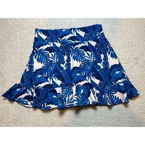 Tina + Jenna Skort Womens Size S Blue Tropical Tennis Golf Pickleball